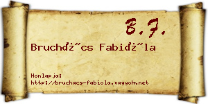 Bruchács Fabióla névjegykártya